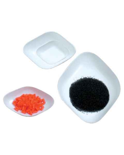 White Diamond-Shaped Weighing Boats - Antistatic Material