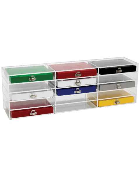 Storage Rack (15 Bins) for 50-Place & 100-Place Microscope Slide Boxes