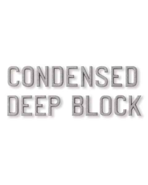 Unmounted Condensed Deep Block Lead Character - 5/8" Height