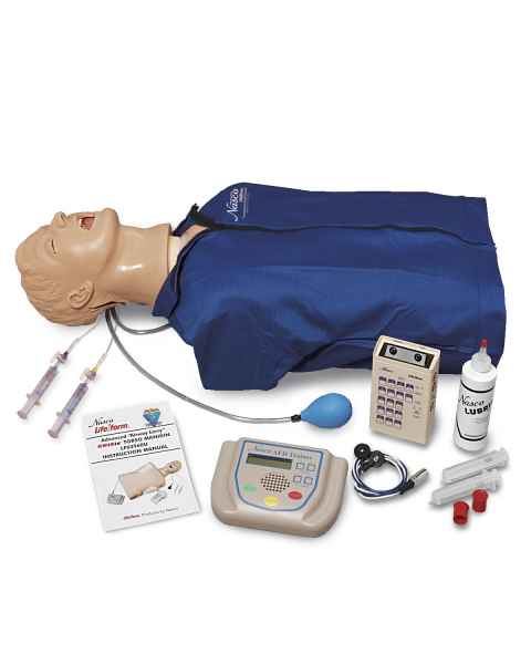 Life/form Advanced Airway Larry Torso with Defibrillation Features, ECG Simulation, and AED Training