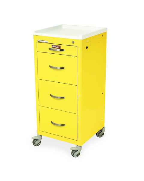 Harloff M3DS1830K04 M-Series Mini Width Tall Isolation Cart Four Drawers with Key Lock