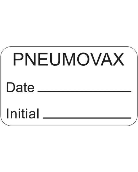 PNEUMOVAX Label - Size 1 1/2"W x 7/8"H