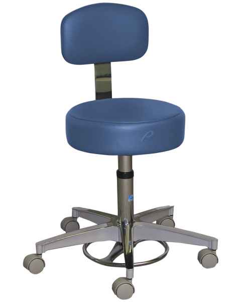 Pedigo Foot Operated Pneumatic Stool With Backrest