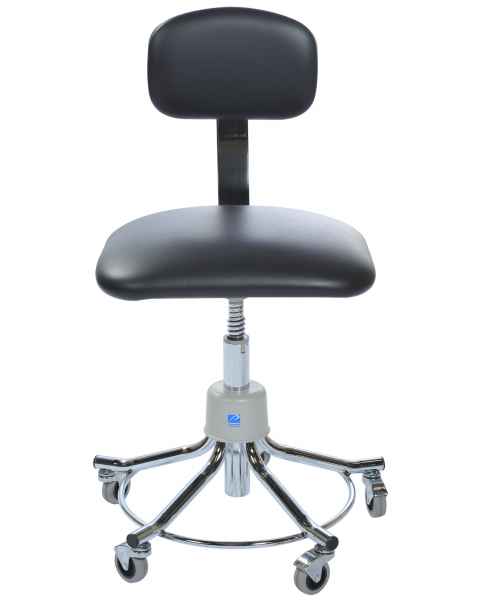 Pedigo Screw Shaft Height Adjustment Stool with Backrest