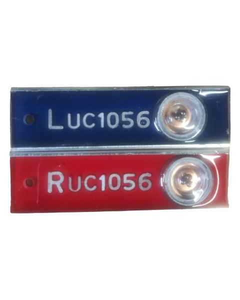 AC Wellman PAP03-HW Aluminum Position Indicator Marker - 1/4" L & R Set, 3/16" Words with 1-7 Characters, Horizontal (Set of 2)