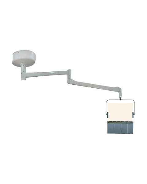 Model PTO-007 Ceiling Mounted Overhead Lead Acrylic Barrier with Lead Curtain