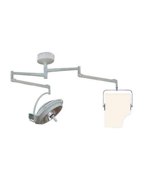 Model PTO-008 Ceiling Mounted Overhead Lead Acrylic Barrier with Torso Cutout and Light