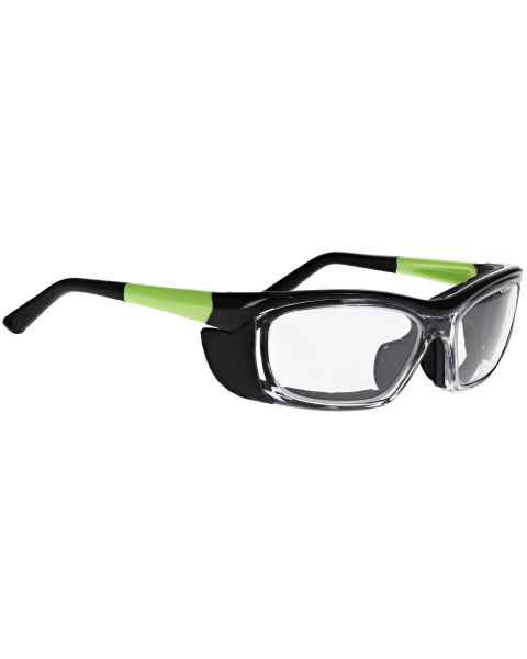 Plastic Frame Radiation Glasses Model EX601 - Matte Apple Green with Foam Gasket EX601BFS-AP