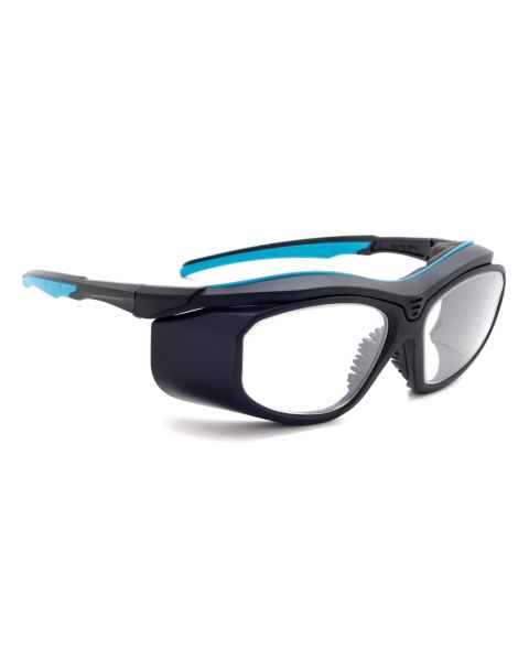 Model F10 Economy Radiation Glasses - Black with Blue Accents