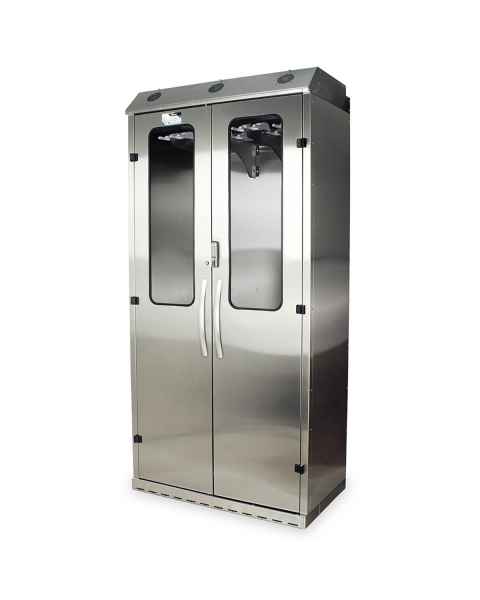 Harloff SCSS8044DREDP Stainless Steel SureDry High Volume 16 Scope Drying Cabinet - Basic Electronic Push Button Locking Tempered Glass Doors