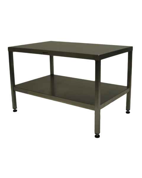 MideCentral Medical Stainless Steel Work Table with Lower Shelf, Leg Levelers