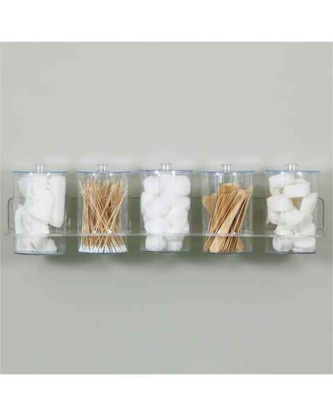 Clinton T-88 Clear Acrylic Wall Mount Jar Rack (Jars NOT Included)