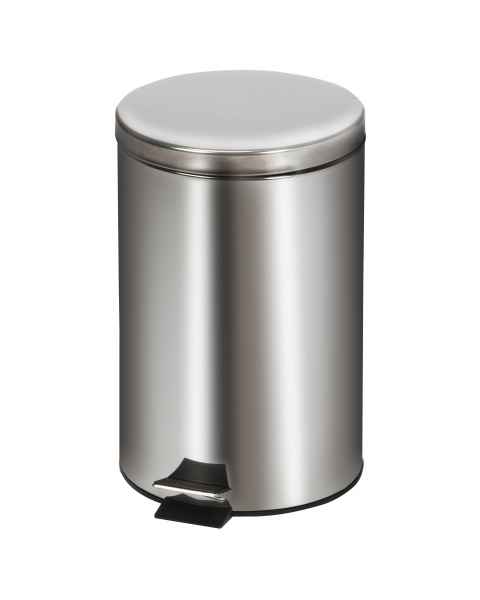 Clinton Model TR-20S Medium Round Stainless Steel Waste Receptacle - 20 L Capacity (21.13 Quarts)