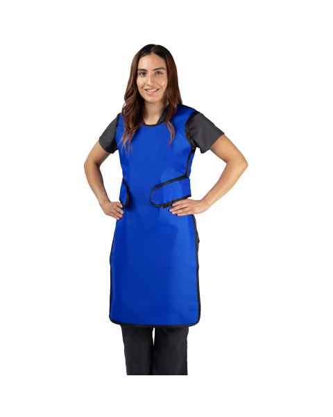 Universal Medical UM-QSFLXB Series Fast Ship Flex Back Lightweight Lead Apron - Royal Blue Nylon (Front View)