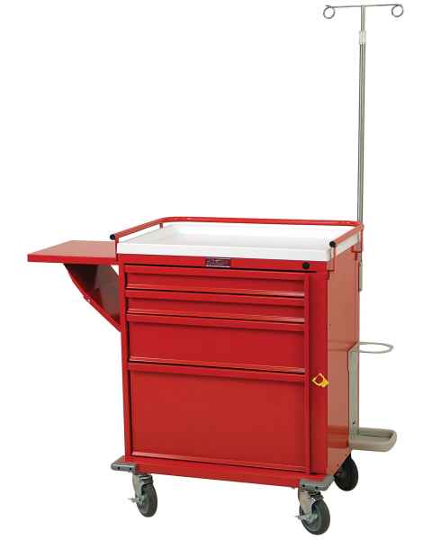 Harloff V24-4EMG2 Emergency Cart 4 Drawer Breakaway Lock Deluxe Package