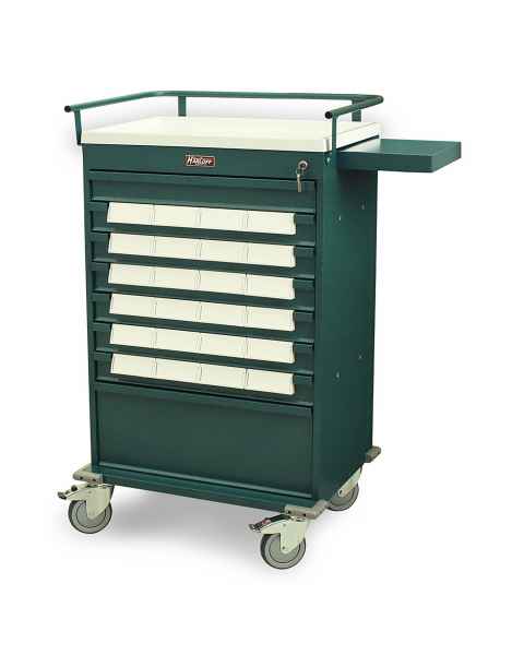 Harloff VLT24BIN5 Value Line 24 - 5" Med-Bin Medication Cart with Key Lock