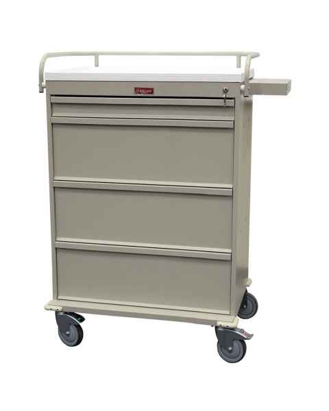 Harloff VLT480PC Value Line 480 Punch Card Medication Cart with Key Lock, Locking Narcotics Box