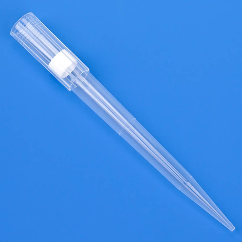 1uL-1000uL Certified Universal Low Retention Graduated Filter Pipette Tip - Natural, Sterile, 84mm, Extended Length, Box of 576 (96 Tips/Rack, 6 Racks/Box)