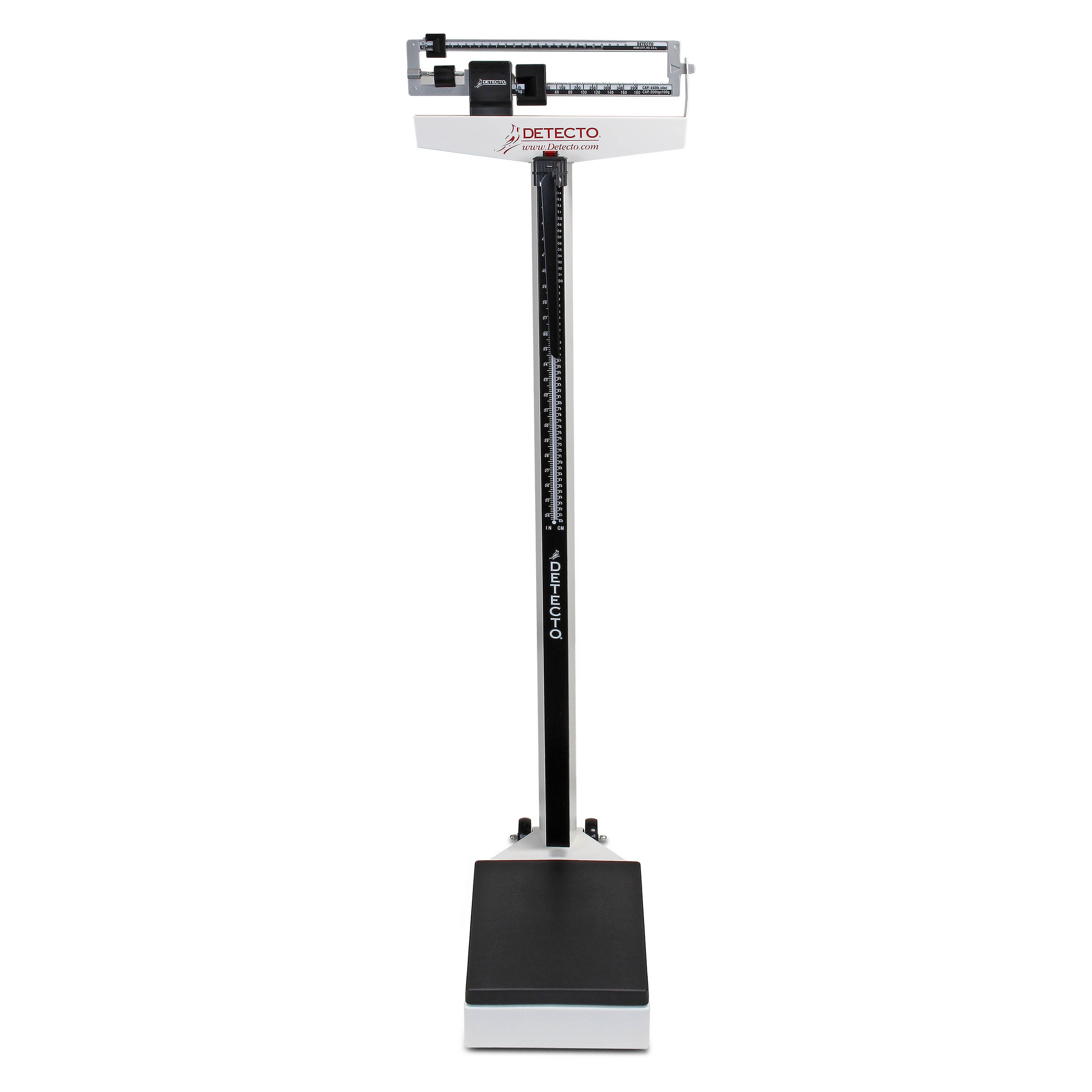 Detecto 448 Weigh Beam Eye-Level Physician Scale with Height Rod, Wheels,  and Handpost, 400 lb x 4 oz Capacity - Scale Warehouse and More