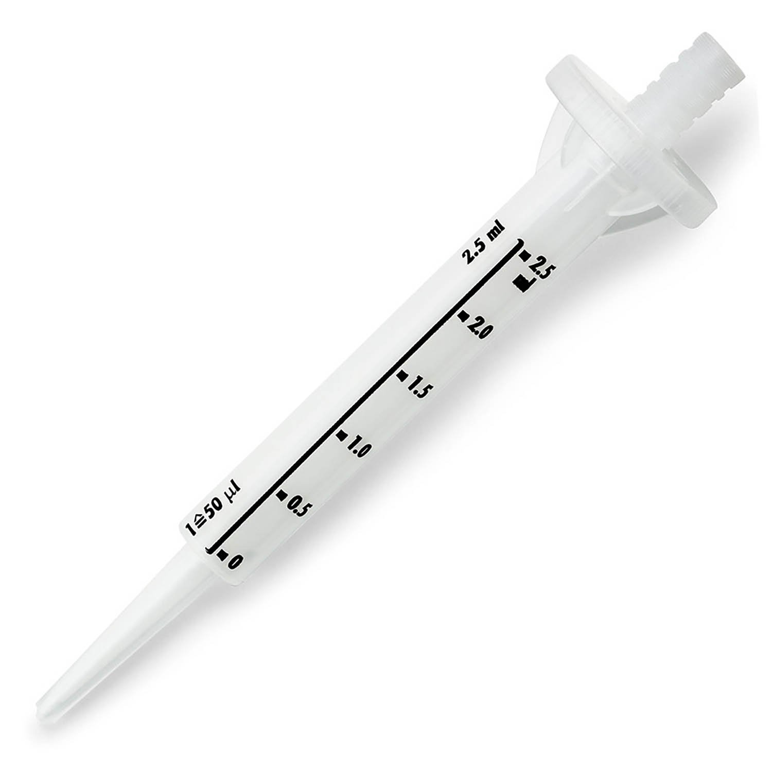 Dispenser Syringe Tips for Repeat Volume Pipettors - 2.5mL