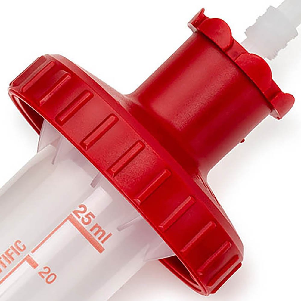 Adapter for 25mL RV-Pette PRO Dispenser Syringe Tips, Red