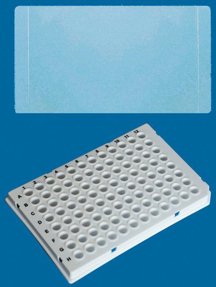 BRAND Polypropylene White 96-Well Real-Time PCR (qPCR) Plates - Well Volume 0.15mL - Low Profile - With Sealing Films