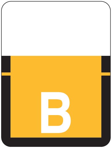 Tab Products 1307 Match Alpha Roll Labels - Letter B - Light Orange Label