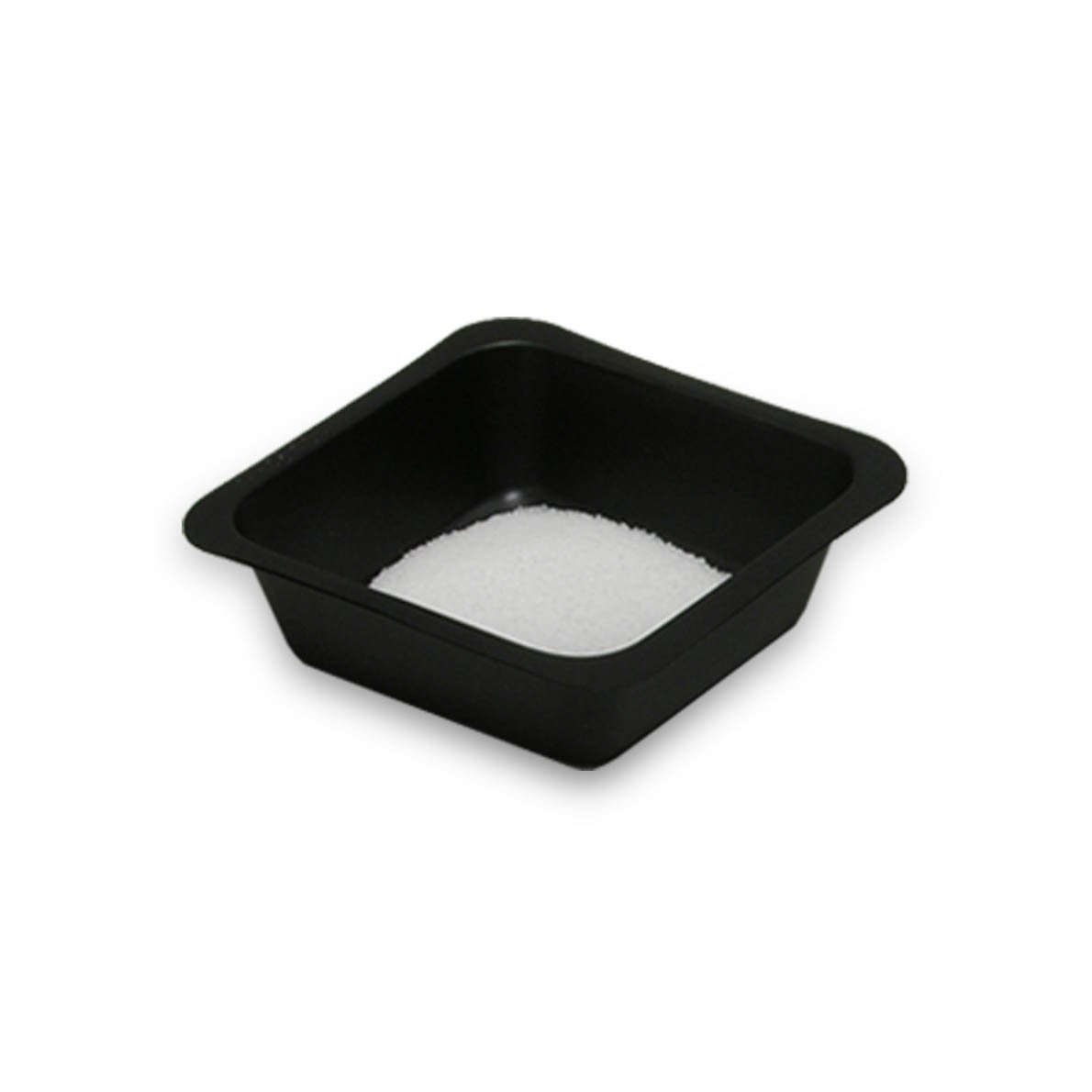 100mL Black Antistatic Polystyrene Square Weigh Boat (10 Packs/Case - 500/Pack)
