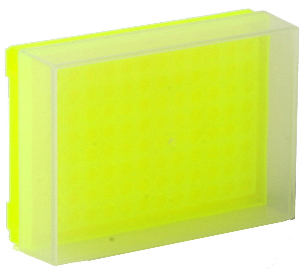 96-Well Preparation Rack with Cover - Fluorescent Yellow