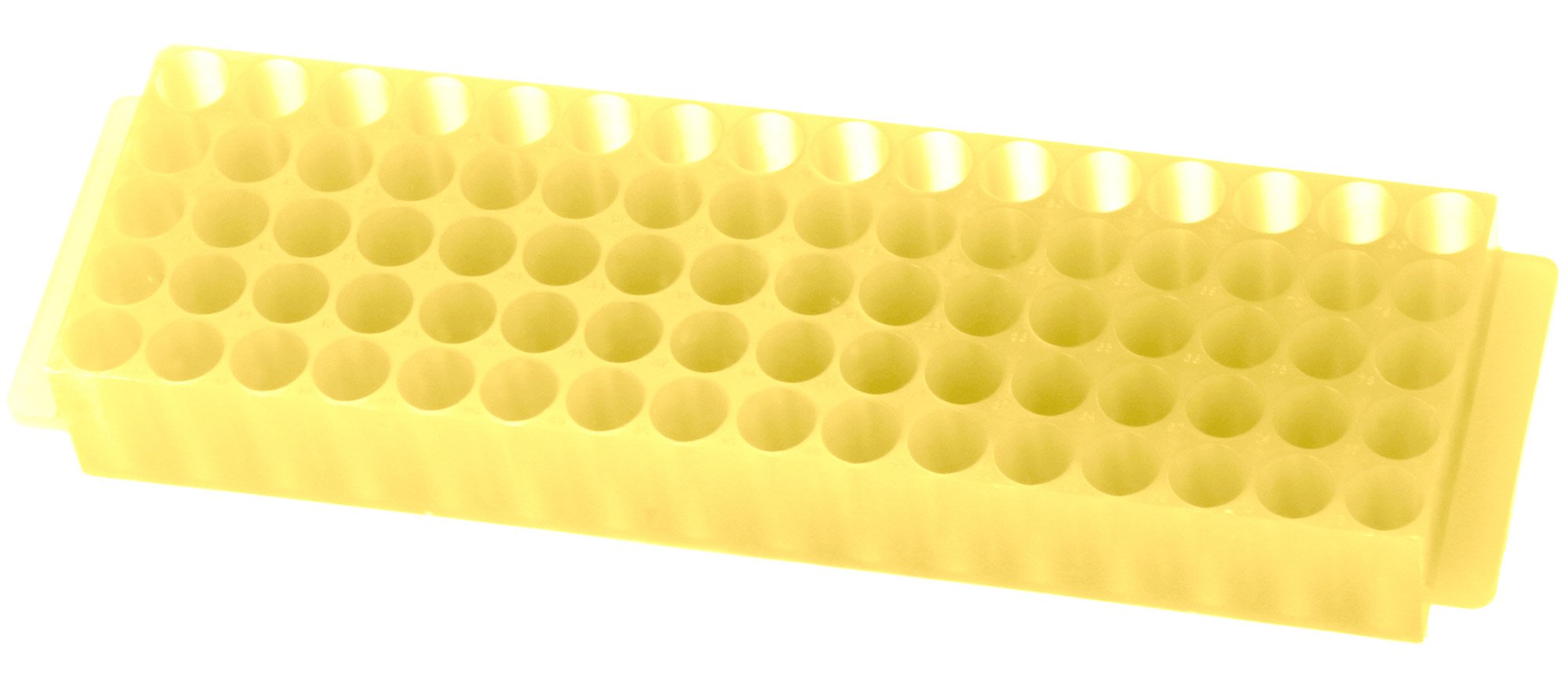 80-Well Microcentrifuge Tube Rack - Yellow