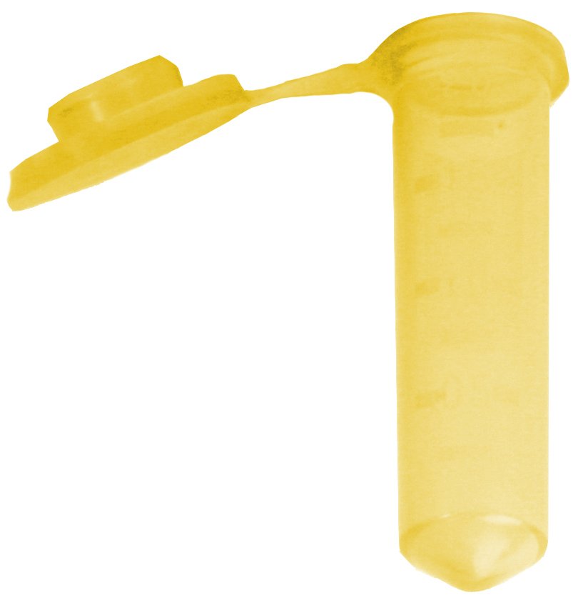 2.0mL G-Tube Flat Top Microcentrifuge Tube - Yellow