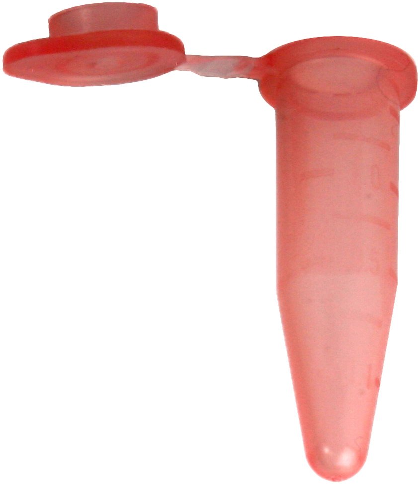 0.5mL Flat Top Microcentrifuge Tube - Red