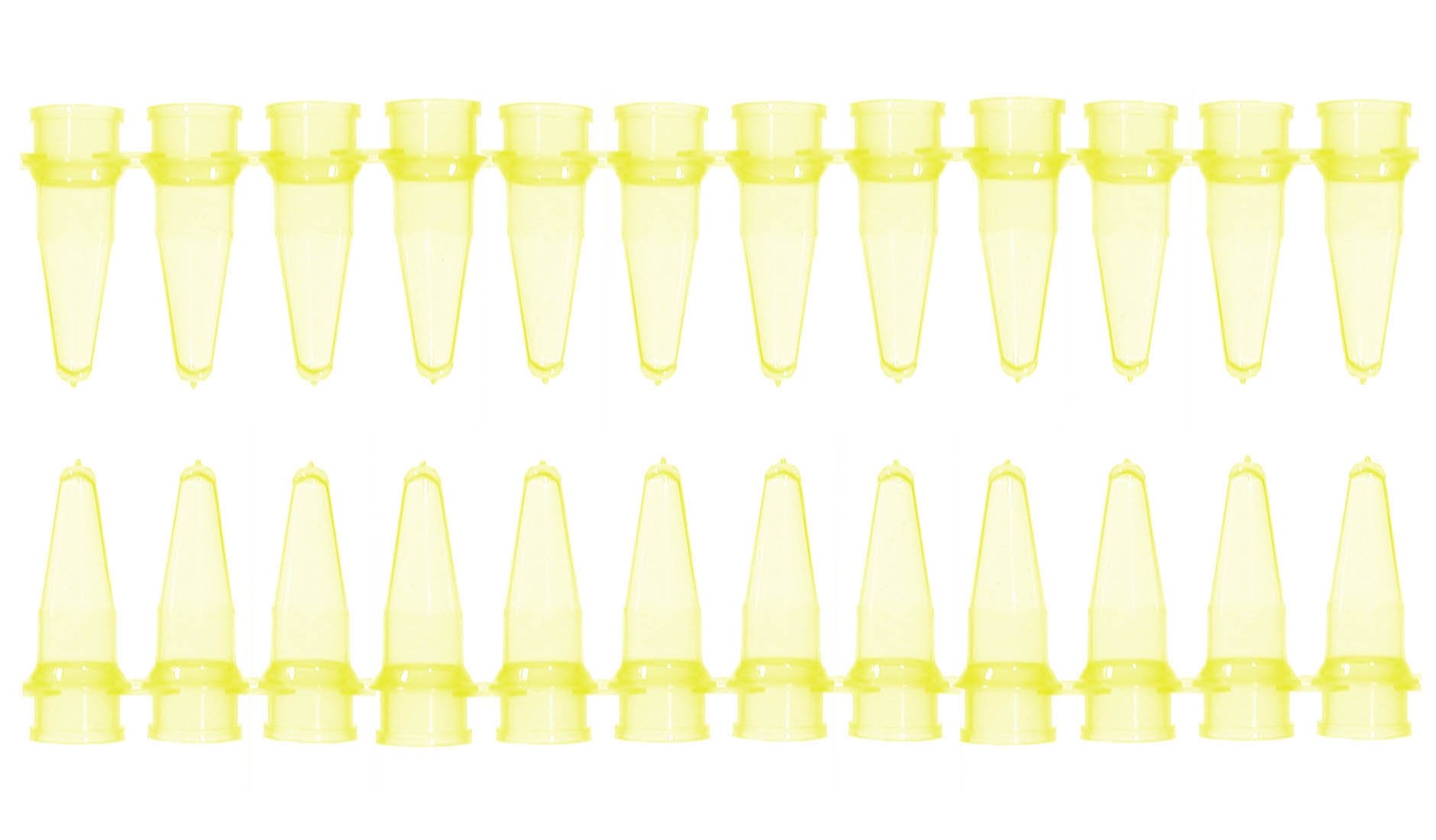 0.2mL Thin Wall Micro Tube - 12 Tubes/Strip - Yellow (Pack of 100)