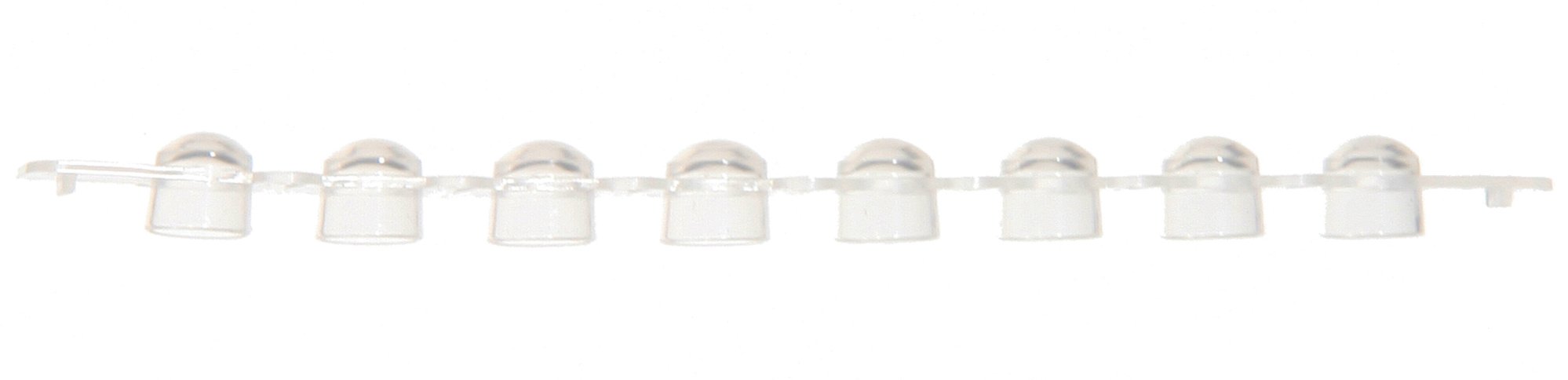 Strip Caps for 0.2mL Micro Thin Wall Tubes - 8 Caps/Strip - Natural (Pack of 300)