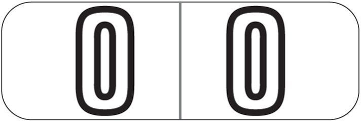 Barkley FNBWM Match BYNM Series Numeric Laminated Roll Labels - Number 0