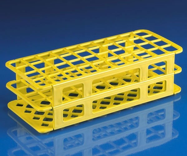 40-Place Snap-N-Racks Tube Rack for 20mm/21mm Tubes - Polypropylene - Yellow