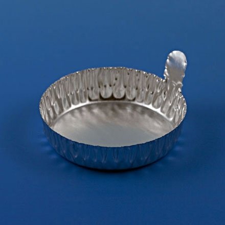 Aluminum Round Dish - Crimped Side with Tab - 57mm - 1.3g (60mL) - Case of 1000