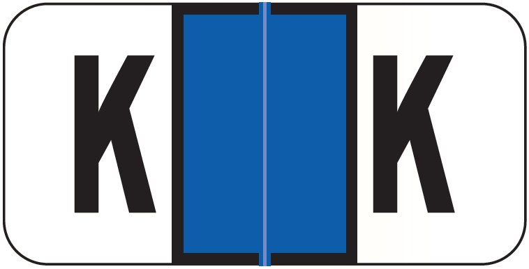 Jeter 2900 Match JSAM Series Alpha Roll Labels - Letter K - Dark Blue