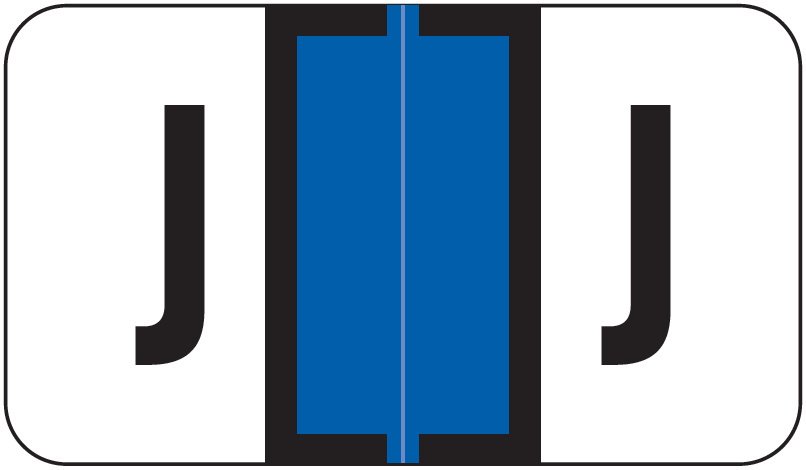 Jeter 7100 Match JTPK Series Alpha Sheet Labels - Letter J - Dark Blue