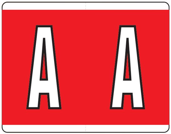 Kardex PSF-139 Match KXAM Series Alpha Roll Labels - Letter A - Red