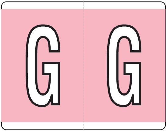 Kardex PSF-139 Match KXAM Series Alpha Roll Labels - Letter G -  Pink