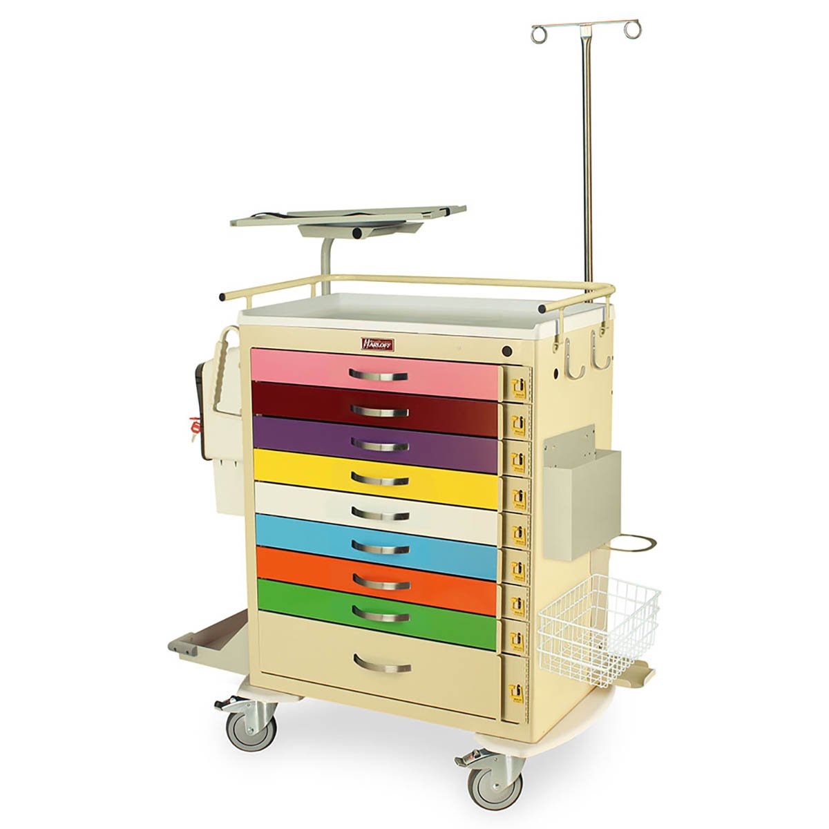 M-Series X-Short Emergency Crash Cart, Standard Width, Four