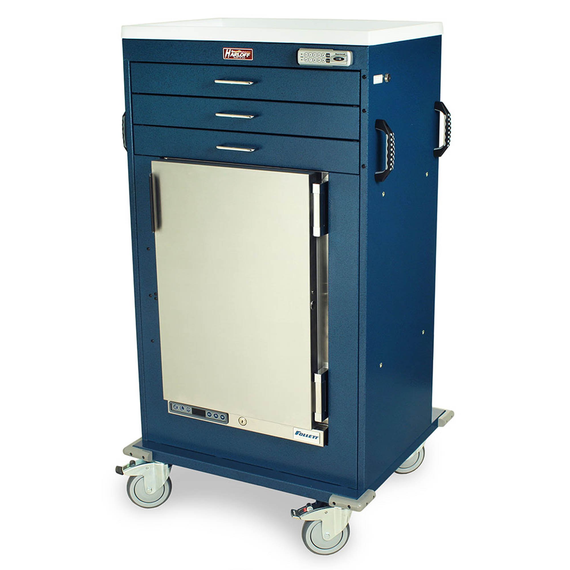 Harloff MH4300E 3-Drawer Malignant Hyperthermia Cart 1.8 cu ft 