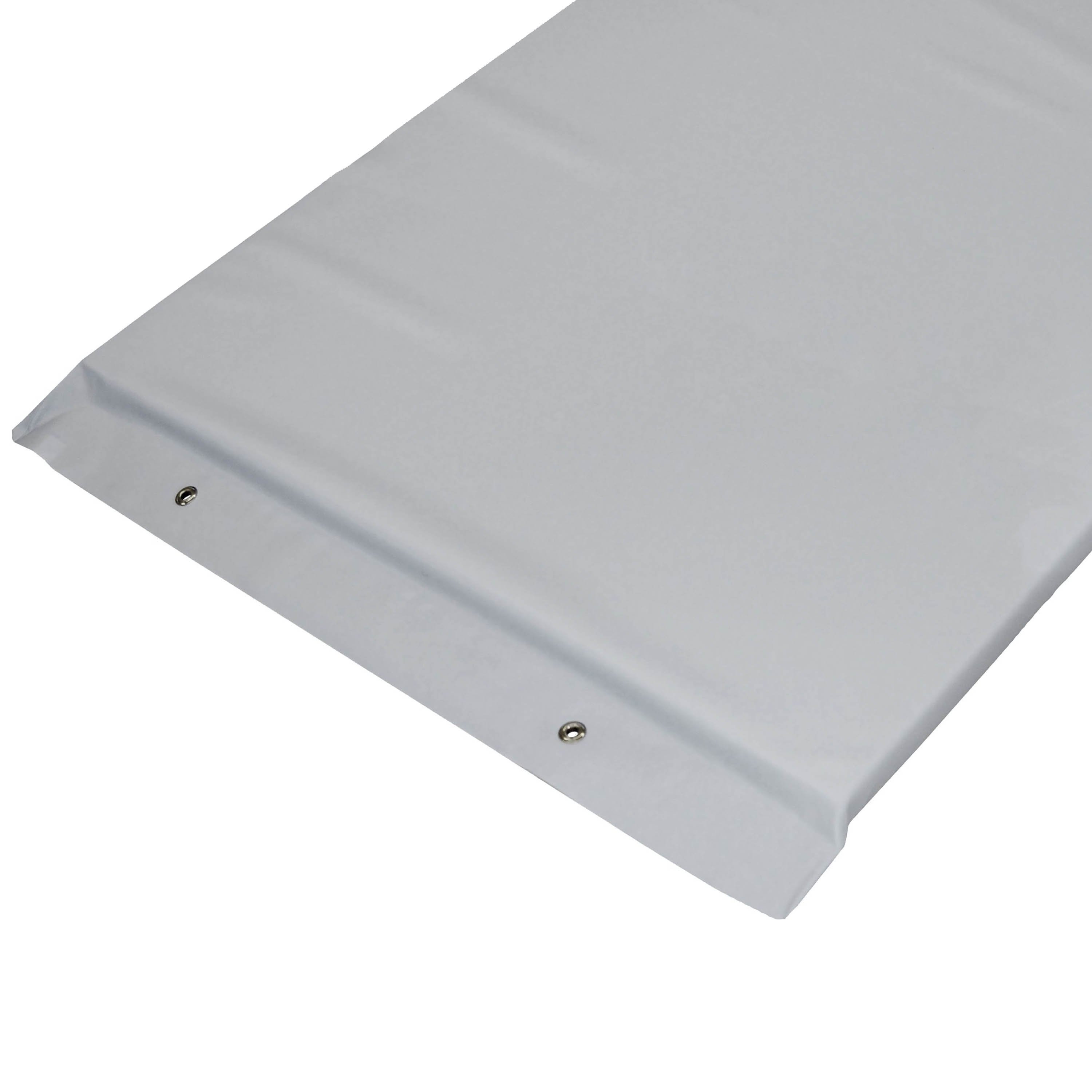 Economy Standard Plus Radiolucent X-Ray Firm Foam Table Pad - Gray Vinyl, With Grommets 80