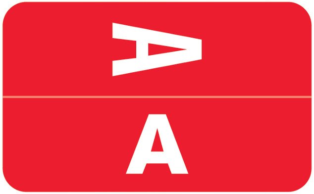 Smead Alpha-Z ACC Match SMAM Series Alpha Roll Labels - Letter A - Red