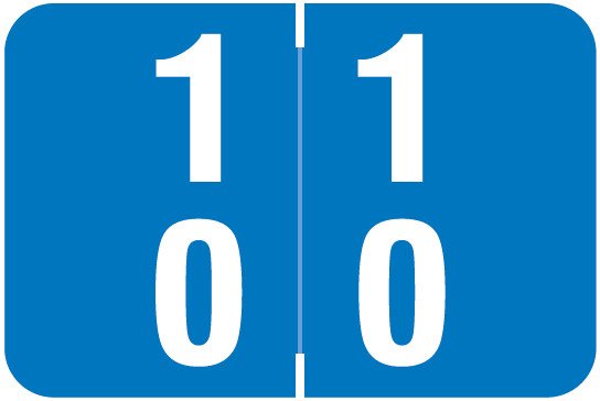 Smead DDS Match SMDM Series Numeric Roll Labels - Number 10 To 19 - Blue