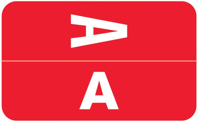 Smead Alpha-Z ACCS Match SMPK Series Alpha Sheet Labels - Letter A - Red