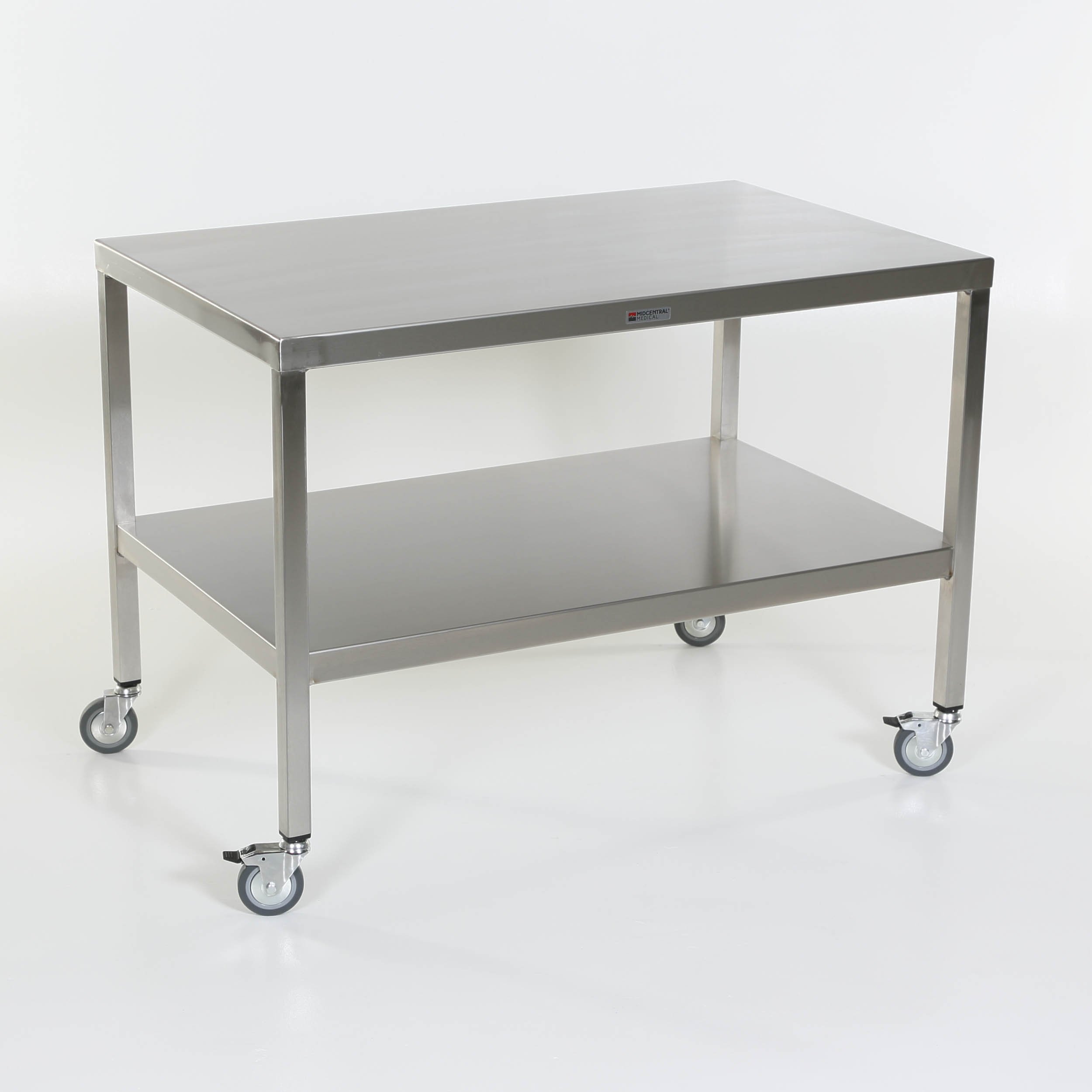 Stainless steel work clearance table with wheels