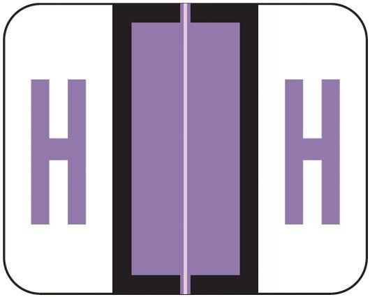 Smead BCCR Match TPAM Series Alpha Roll Labels - Letter H - Lilac