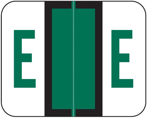 Tab Products Match TPAV Series Alpha Roll Labels - Letter E - Dark Green